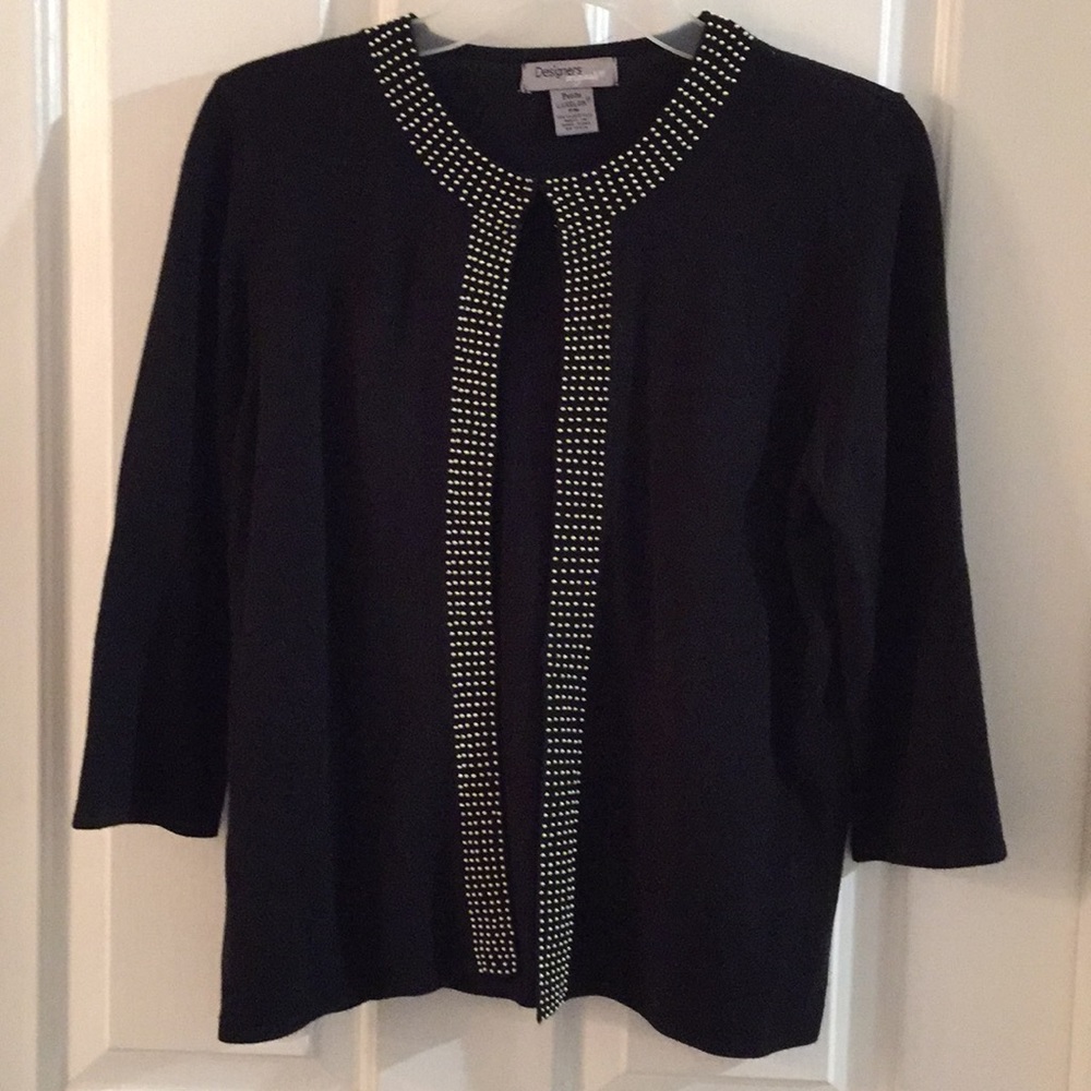 Vintage Designers Originals🎉6xHP🎉Black & Pearl Sweater